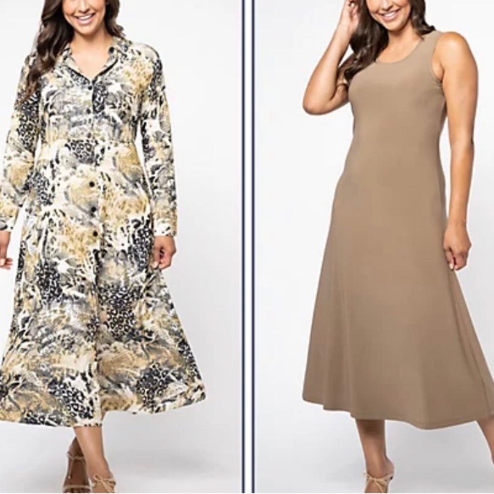 Attitudes by Renee Dress & Illusion Waist Shirtdress Set